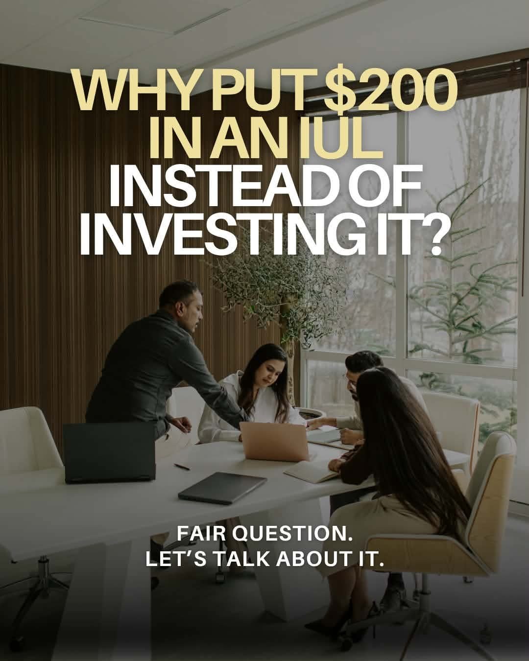 Why put $200 in an IUL instead of investing it? Fair question. Let's talk about it.
